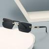 Rimless Sunglasses Rectangle Popular Women Men Shades Small Square Sun Glasses For Female Male Summer Traveling Oculos UV400