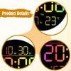 Digital Wall Clock Alarm Calendar LED Display Date Week with Remote Control Night Light