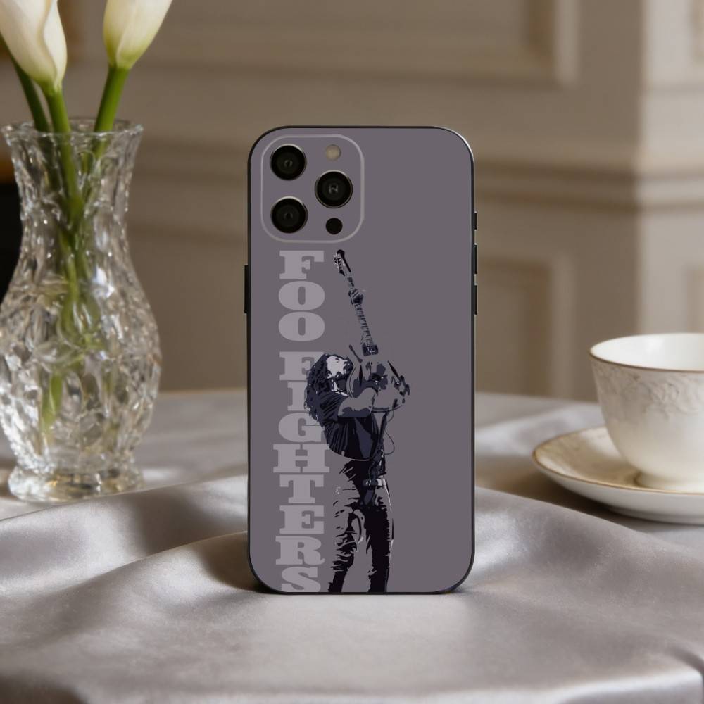 

Alternative F-Foo F-Fighters band Phone Case For iPhone 17,16,15,14,13,12,11 Plus,Pro Max,XS,Soft Silicone Black Cover iPhone16e