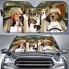 Windshield Sun Shade Treeing Walker Coonhound Windshield Shade Cover Heat and Sun Prevention Keeps Vehicle Cool for Most Sedans SUV Truck Automotive