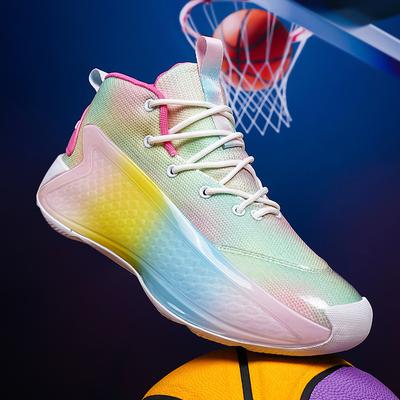 New Summer Basketball Shoes All-star High-rise Sneakers for Men and Women, Middle-aged and Large Children's Shock-cushioning Wear-resistant