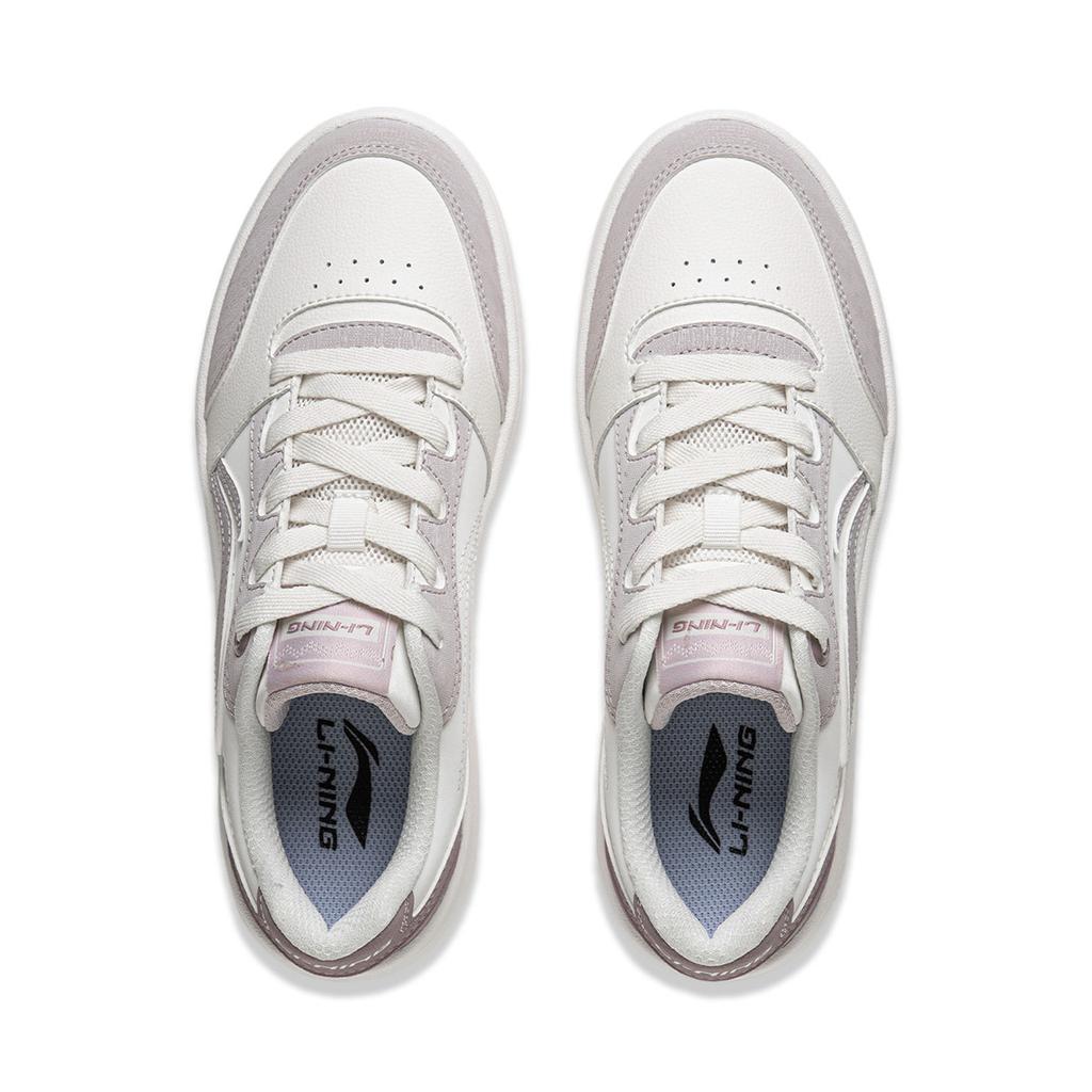 New LiNing Yuanbao V3 Anti Slip Wear Resistant Low Top Skateboard Shoes Women's White Purple AGCV108-1