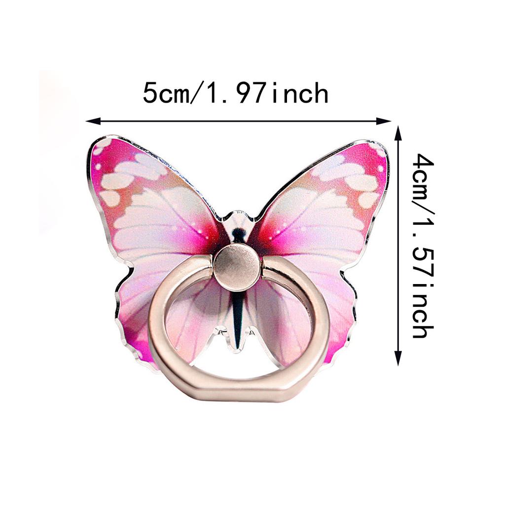 Luxury Universal Beautiful Butterfly Mobile Phone Handle Holder Suitable Mobile Phone Finger Ring Holder Adhesive Holder
