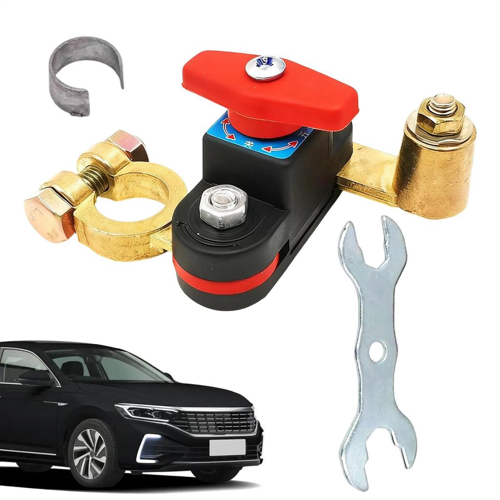 Car Battery Disconnect 12-48V Cut Off Knob Auto Battery Disconnector for Marine Boat Home Electrician Engineering Inspection