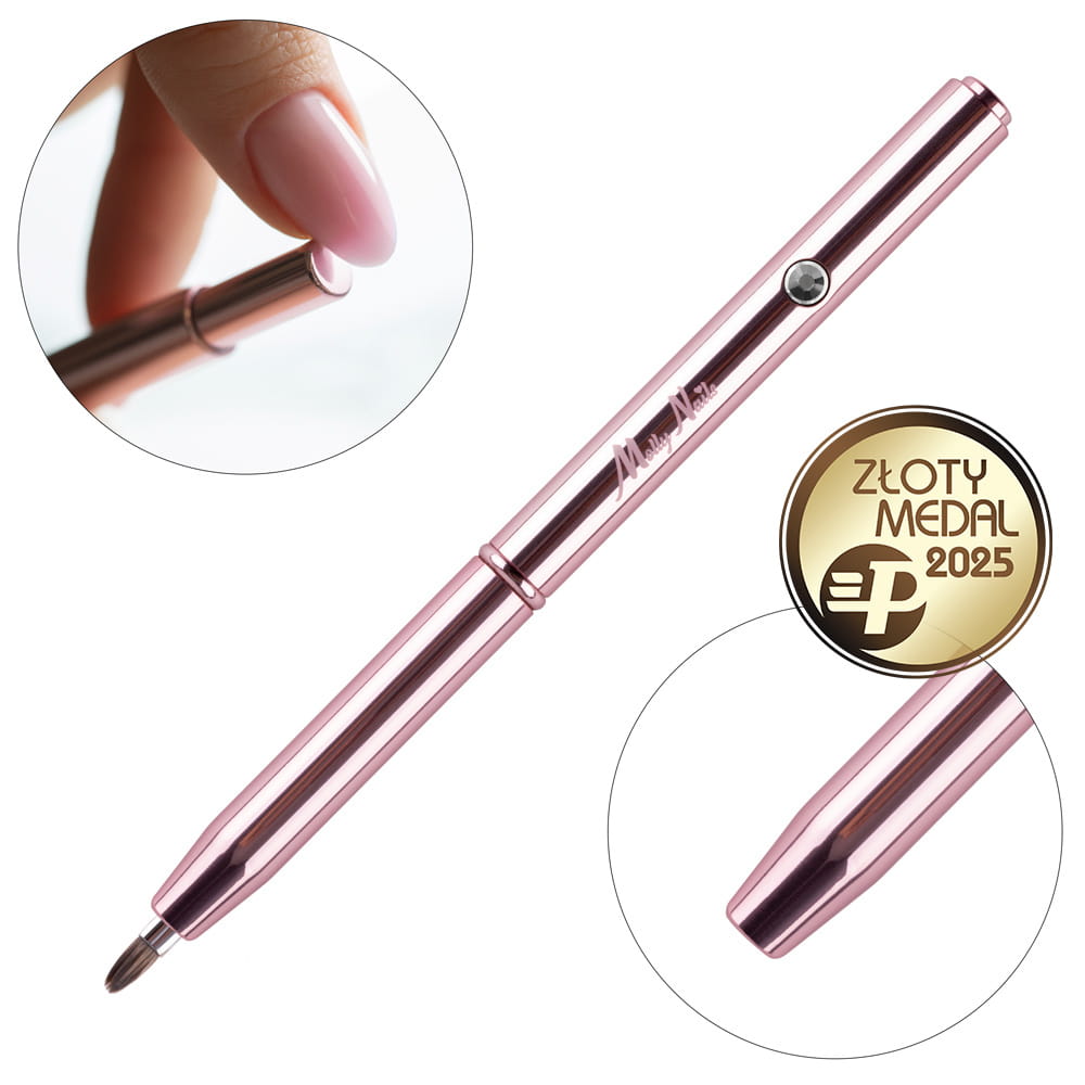 Super Merchant Automatische Gelkwast Thin Oval Pro Gel Rose Gold Molly Nails Nr 4