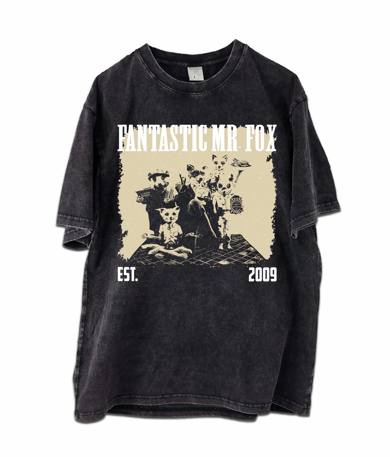 Mr. Fox Movie T shirt, Vintage Film Tee, Comfort Colors Est. 2009 L