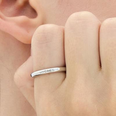 Hyeres-lor Champagne Pleine Lune NOUVEAU Argent (W) Bague Fine Brillante S HL2R58229W9