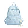 Schoolbag fashion Korean version niche polka dot simple primary school students lightweight versatile ins wind outdoor leisure large capacity backpack