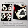 Cards, spades, abstract. Bedding Duvet cover sets Duvet covers Pillowcases gifts (1 * Duvet Cover 2 * Pillowcases, without duvet insert)