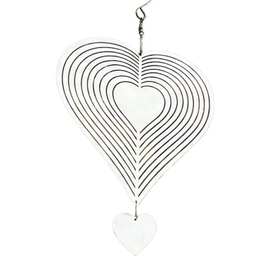 Stainless Steel Reflective Wind Spinners Outdoor Garden Decor Sparkly Wind Chime Yard Patio