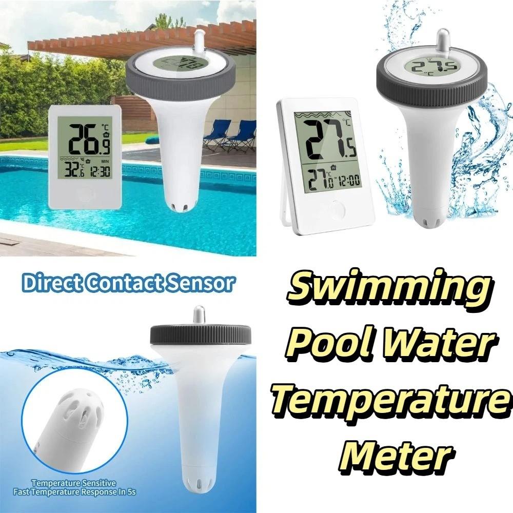 Maintenance-Free Floating Pool Thermometer Wireless Design Water Temperature Thermometer  Spa