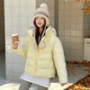 Women's fashion hooded down cotton clothes casual warm puff cotton coat winter new
