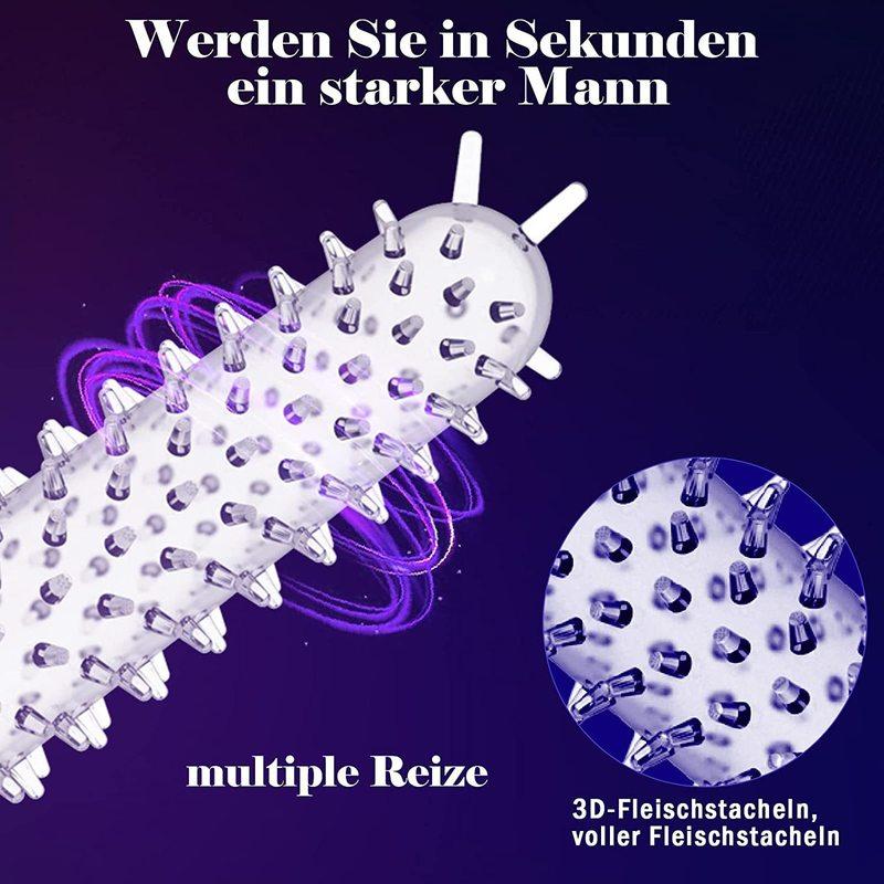 Reusable Extension Condom Penis Sleeve Male Enlargement Lasting Delay G Point Massager Cover Clear Condoms Adult Sex Toy