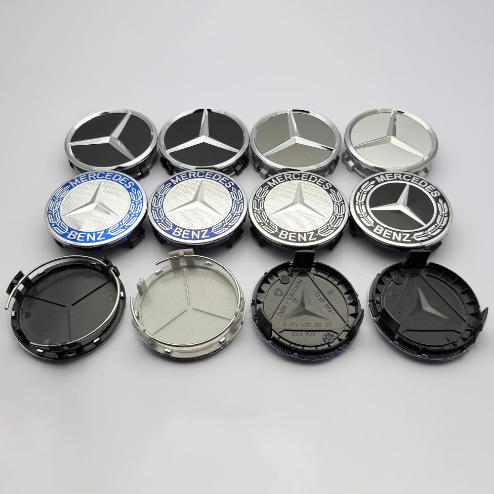 Hot LL---- 4pcs 75mm Car Wheel Center Cap Hub Covers Badge Rim Hubcap For Mercedes Benz W221 W212 207 A C E Class A1714000025