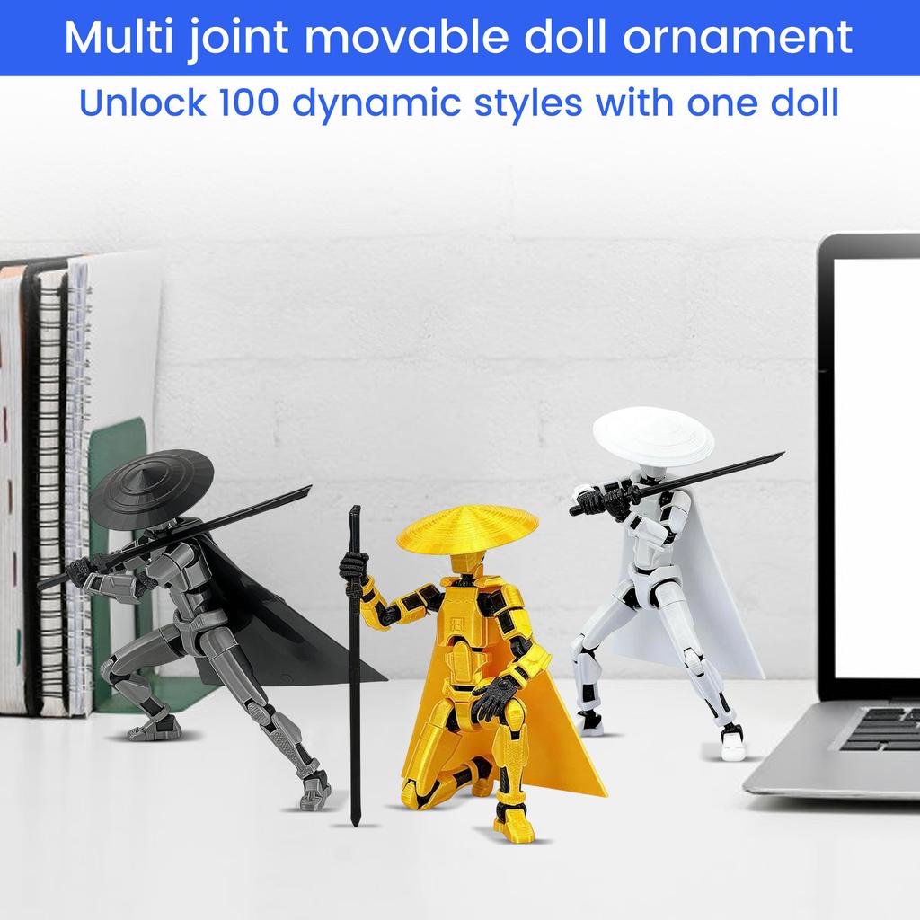Multi-Joint Articulated Action Figure Collectible Model Arts Poseable Decorative Statue for Display