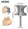Half Round Side Cutter Bit Half Round Side Cutter Bit Woodworking Bit 1/4inch 1/2inch Shank