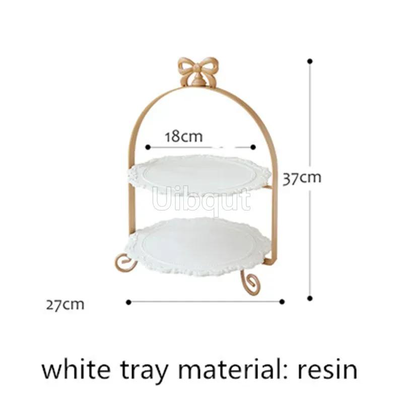 Gold Fruit Plate European 3 Layer Snack Rack Cake Display Rack Pastry Dish Serving Tray Fruit Candy Shelf Room Party Decoration