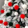 Buntes 6cm Unregelmäßiges Samt Beflocktes Weihnachtsschmuck Set (16 Stück)