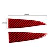 2X Red Carbon Fiber Interior Door Speaker Cover Trim Sticker For Tesla Model 3/Y