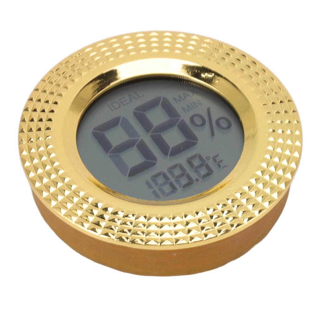 Insert Digital Hygrometer Round Cigar Box High Accuracy Electronic Temperature Humidity Meter