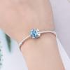 Copper Dreamy Blue Zircon Beads Original Pendants Bracelet Charm Jewelry Party Diy Trendy Gifts