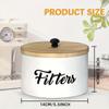 Coffee Filter Holder Farmhouse White Filter Storage Container Basket for Counter Coffee Bar Accessories Coffee Station