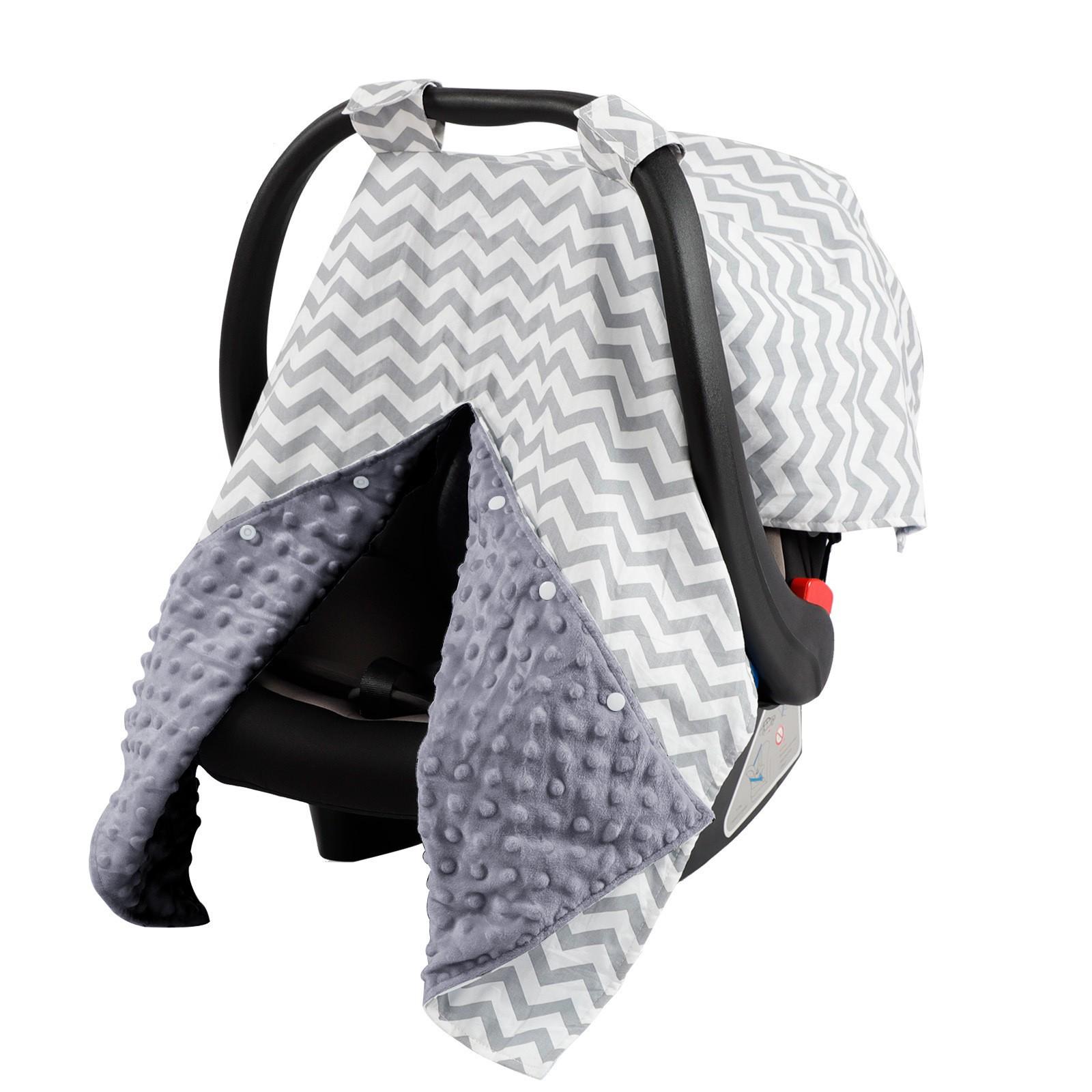 

Windproof Baby Carrier Blanket: Sunshade & Warm Cover for Newborns сірий колір