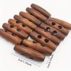 Olive Shape Natural Wood Toggle Buttons - Sewing Accessories for Clothing, Handicrafts, Craft DIY Projects - 2 Holes
