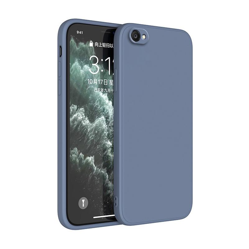 Custodia Morbida Quadrata in Silicone Liquido Per iphone 6 6s 7 8 Plus SE 2020 2022 Custodia per Telefono Quadrata Lusso Classico Funda