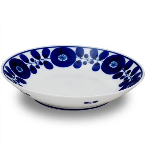 

Hakusan Porcelain Free Dish Blue Wreath Bloom, approx. 20 x 4 cm, Hasami ware, Made in Japan, ama-751953