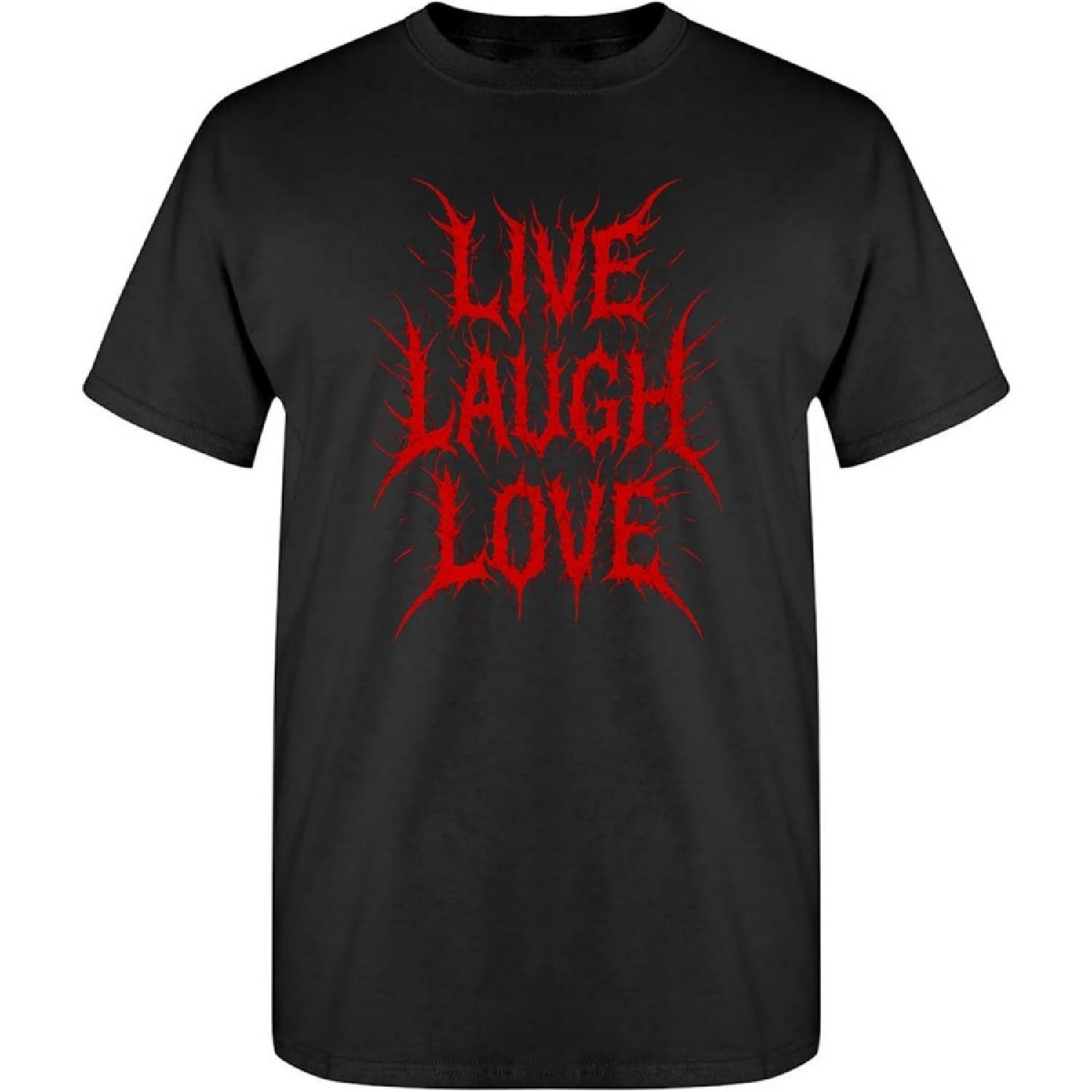 Live Laugh Death Metal Parody Shirt Funny Ironic Slogan Graphic Tee for Men Women Rock Lover XXXXXL разноцветный