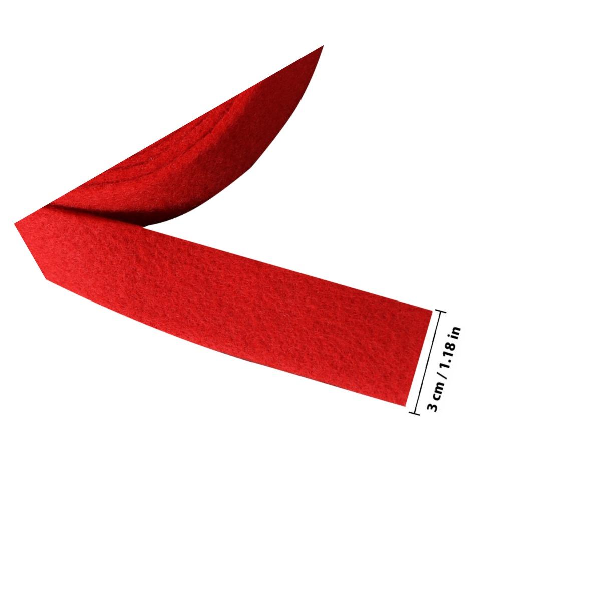 

GLEAVI Christmas Tree Decor Red Felt Ribbon 2 Inch Wired Fabric for Holiday Wedding Baby Shower Decoration Ornament Packaging червоний