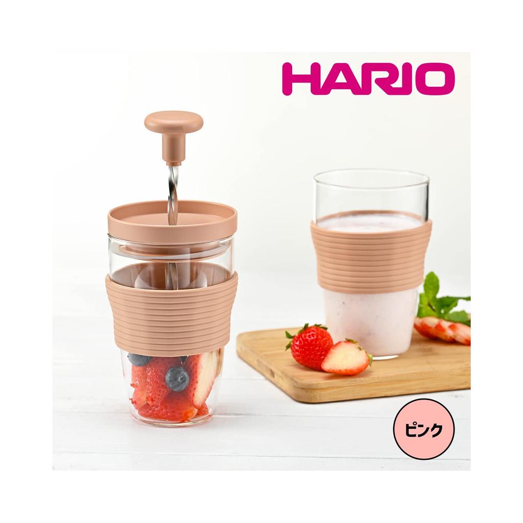 Hario Fruktsmoothie Røkt Laget i Maskin, Kapasitet Ca. 300ml, Rosa, Japan, HDJ-L-SPR