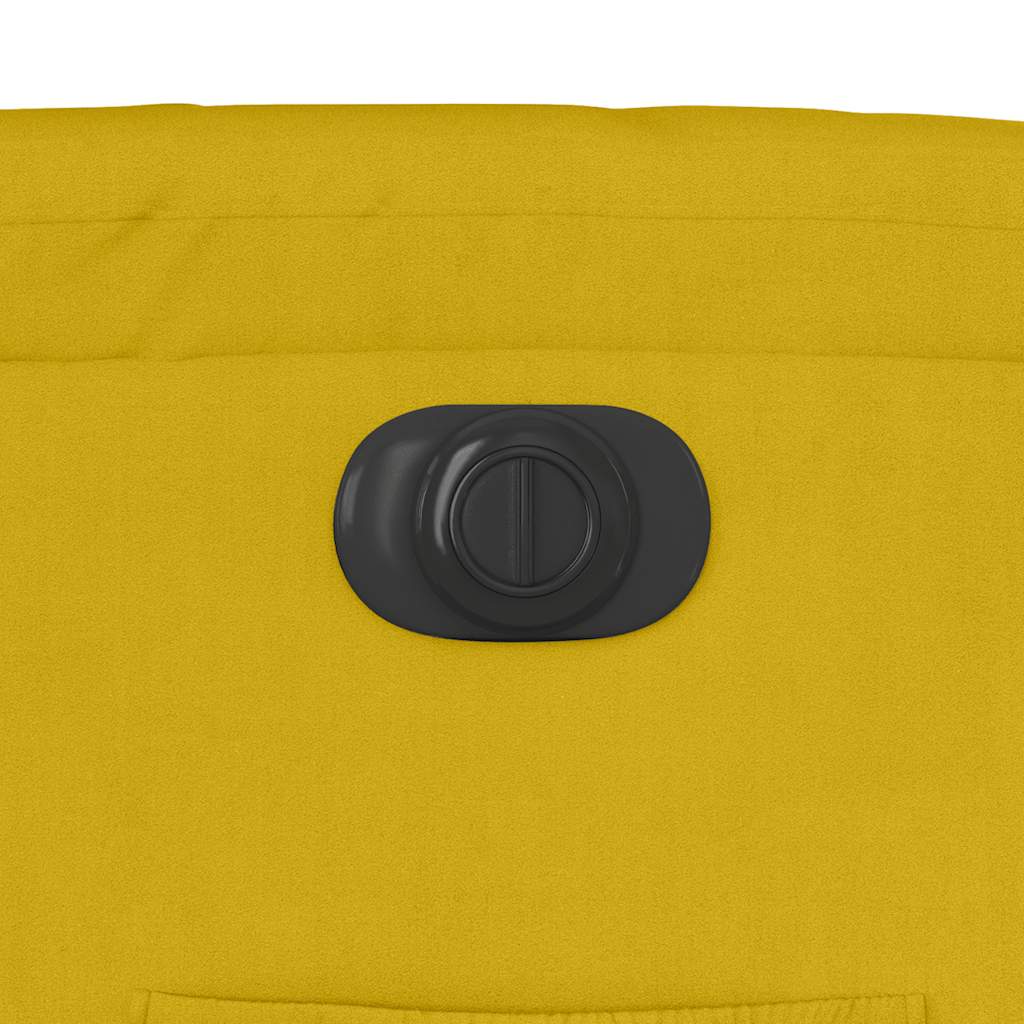 Electric Recliner Chair Yellow Velvet
