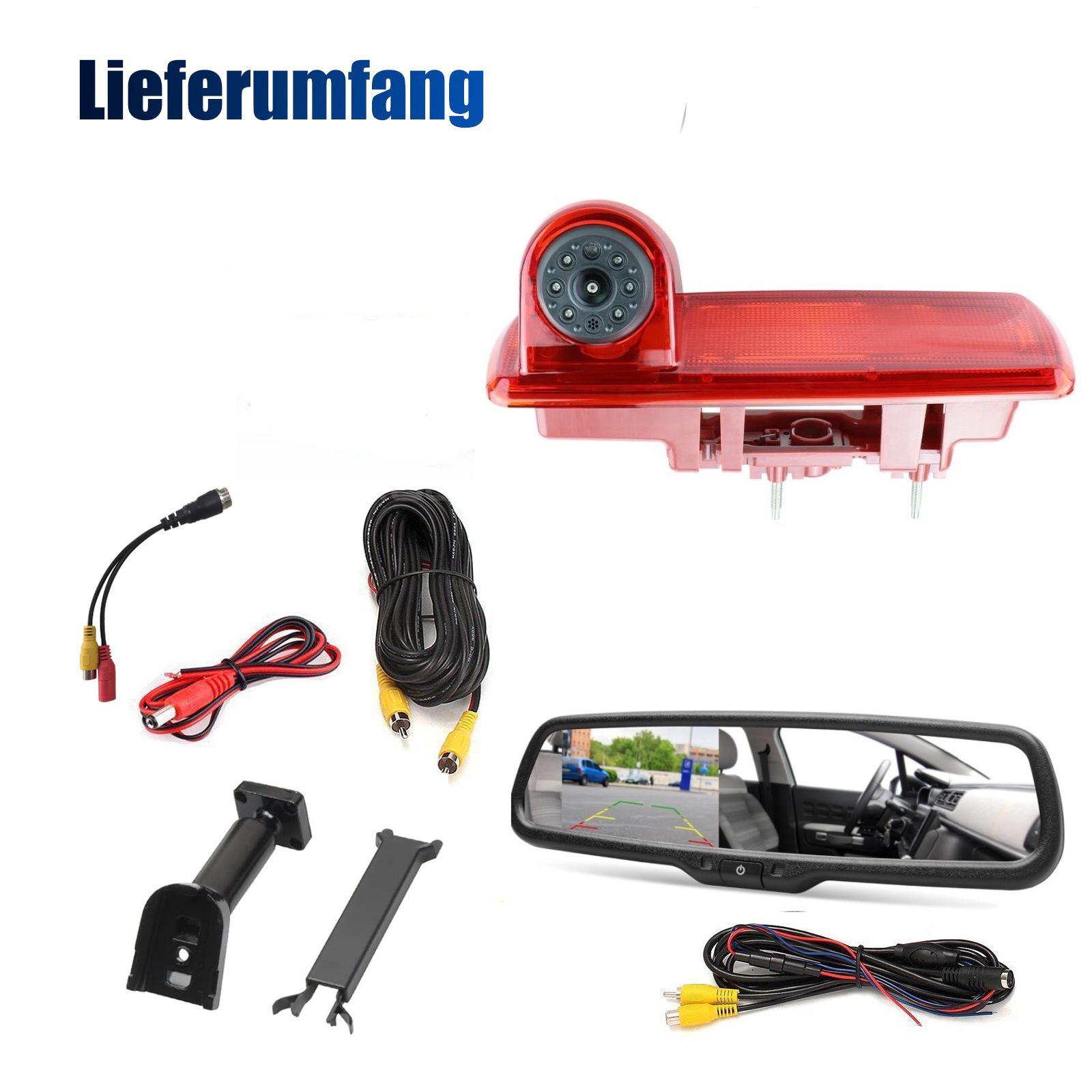 4.3-inch Rearview Mirror Display with Reverse Camera for Opel Vivaro/Renault Trafic