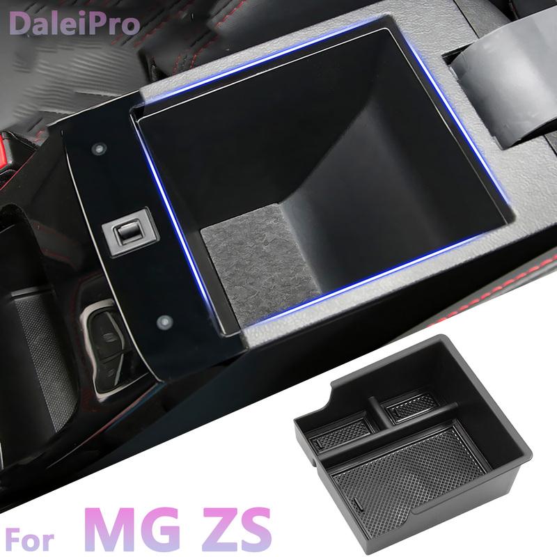 For MG ZS 2023 2024 Car Center Console Organizer Tray Secondary Armrest Storage Box Tidying Interior MG ZS Accessories