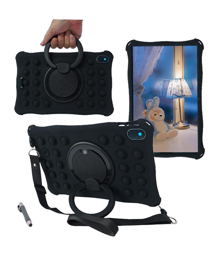 360 Rotate Soft Silicone Kids Safe Case For Honor Pad 8 12inch Full Body Handle Kickstand Tablet Cover With Strap
