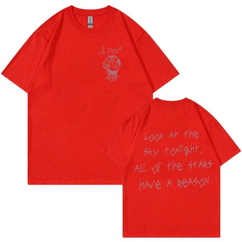 Rapper Lil Peep Tour Concert  Graphic T Shirt Men's Fashion Cotton Short Sleeve T-shirt Unisex Hip Hop Oversized Tees Streetwear