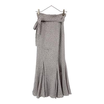 SNIDEL SWFS214154 Overall Handle Long Length High Waist Mermaid Print Skirt Women Used