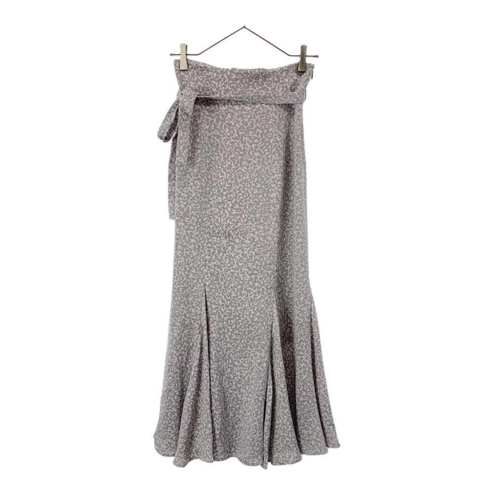 SNIDEL SWFS214154 Overall Handle Long Length High Waist Mermaid Print Skirt Women Used