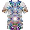 Summer Round Neck 3D Psychedelic Art Print T-shirts Fashionable Casual Short Sleeved Men's T-shirts