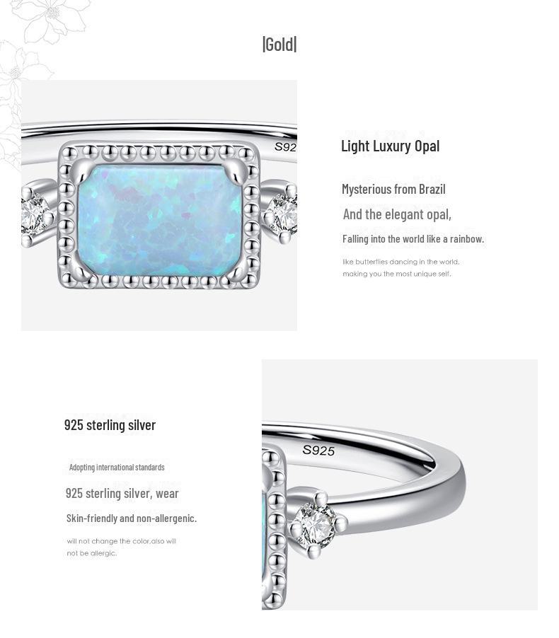 Modian S925 Sterlingsilber-Opalohrringe – einzigartiger Schmuck im Nischendesign und coolem Stil für Damen.