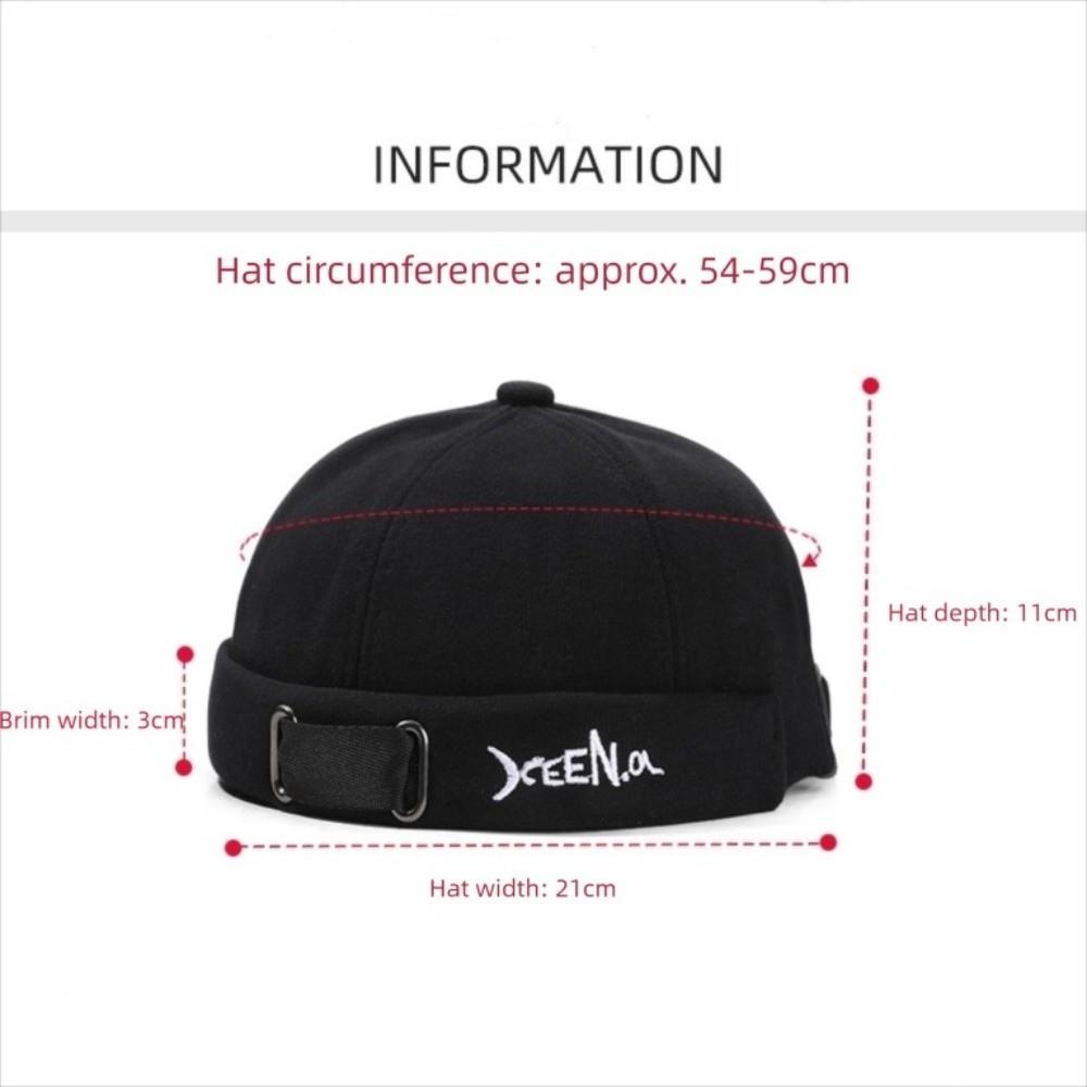 Bonnet Respirant Casquette Docker Ajustable Chapeau Tendance Sans Bord