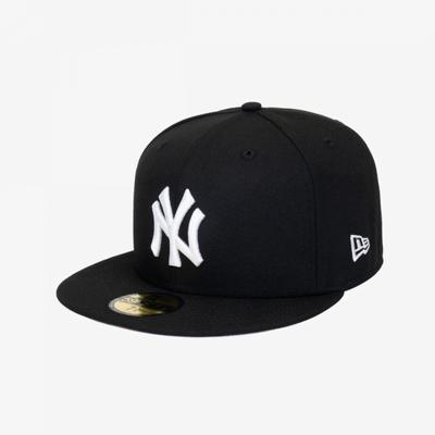 New Era Mlb New York Yankees Basic Fitted Cap Black White 11591127