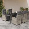 VidaXL Garden Dining Set with Cushions 5 Pcs, Table and Chairs with Adjustable Backrest, Outdoor Furniture, 3213033