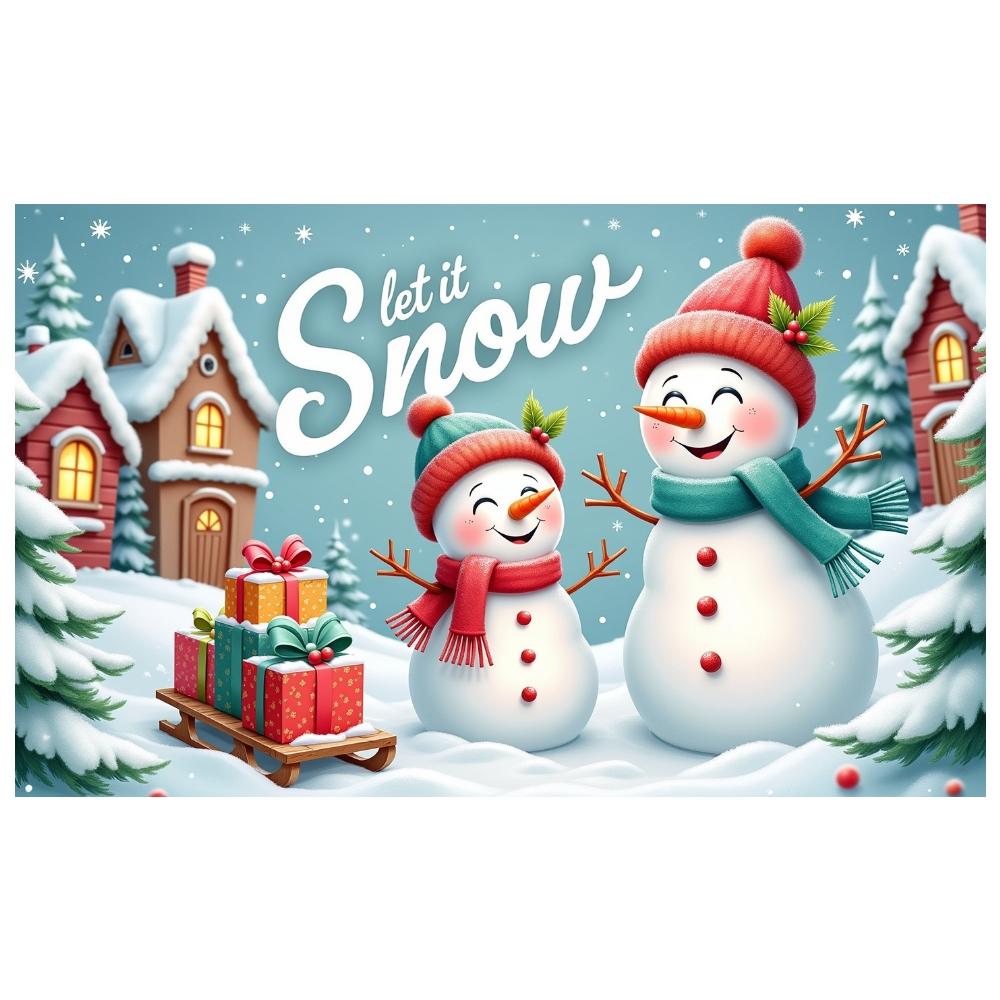 Winter Banner Winter Christmas Banner Snowman Banner Snowman Theme For Family Gathering Home Party Snow Day Party