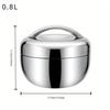 1 Pcs Apple Lunch Box With Circular Lid Office Worker Insulated Stainless Steel Lunch Box Student Partition Portable Lunch Box