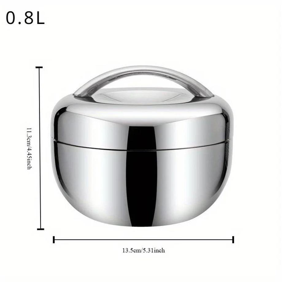 1 Pcs Apple Lunch Box With Circular Lid Office Worker Insulated Stainless Steel Lunch Box Student Partition Portable Lunch Box