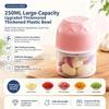 Wireless Electric Garlic Chopper 2 Stainless Steel Blades 250Ml Glass Container For Home Kitchen Mincing Garlic Veggies Spices