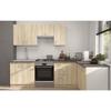 SARA Complete Modular Kitchen - Reversible Corner - 7 Elements - Sonoma Oak Decor - L270 X W148 Cm - Worktop Not Included
